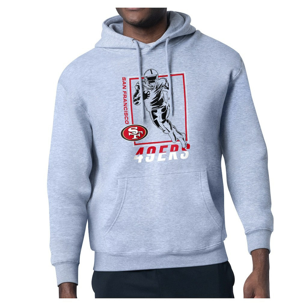 San Francisco 49ers Starter Player Grid Pullover Hoodie Heather Gray