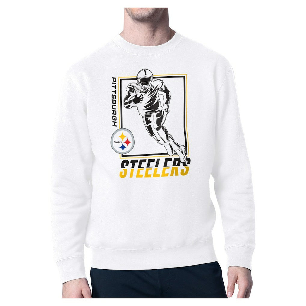 Pittsburgh Steelers Starter Player Grid Pullover Sweatshirt White