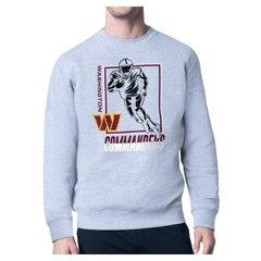 Washington Commanders Starter Player Grid Pullover Sweatshirt Heather Gray
