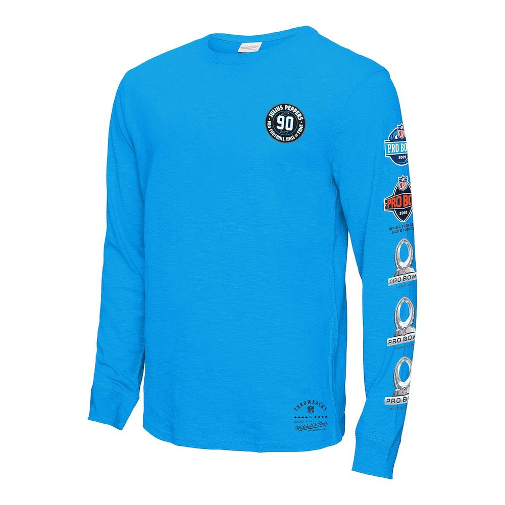 Mitchell & Ness Julius Peppers Carolina Panthers Pro Bowl Long Sleeve T-Shirt – Blue