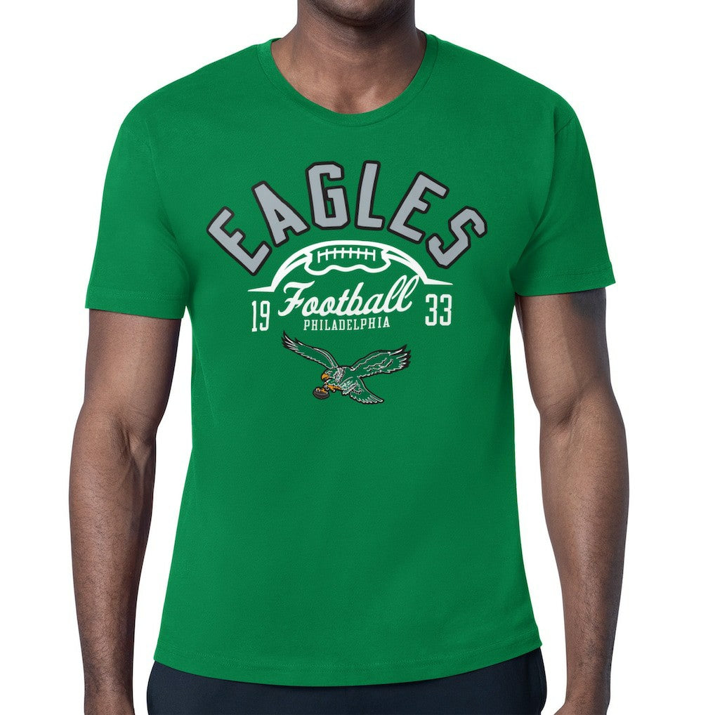 Philadelphia Eagles Starter Half Ball Retro Logo T-Shirt Kelly Green