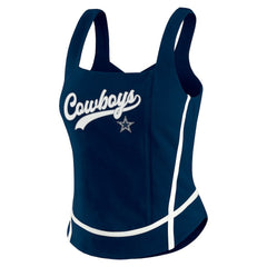 Dallas Cowboys WEAR by Erin Andrews Women's Square Neck Tank Top Navy