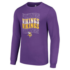 Minnesota Vikings Starter Team Name Graphic Long Sleeve T-Shirt Purple