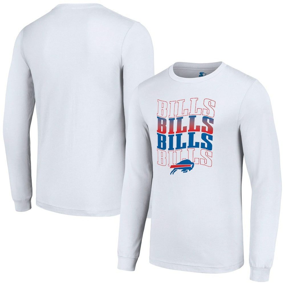 Buffalo Bills Starter Team Name Graphic Long Sleeve T-Shirt White