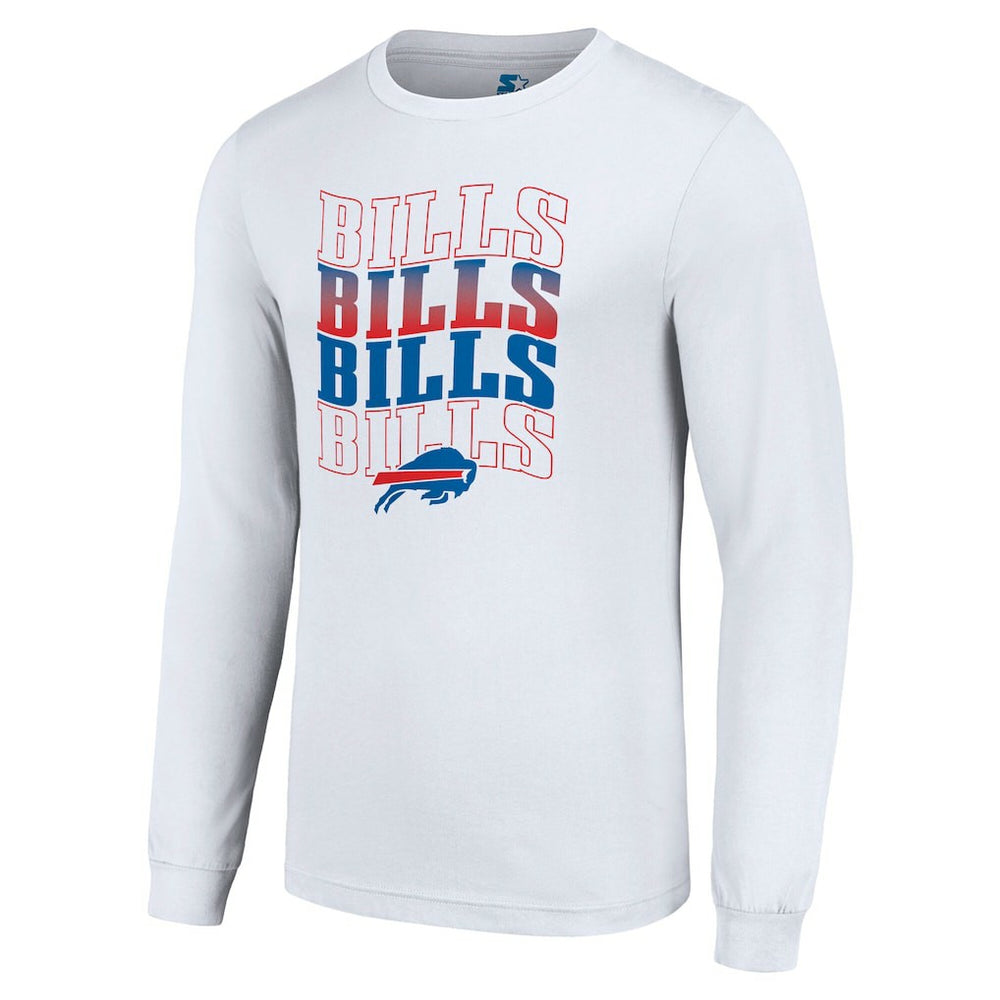 Buffalo Bills Starter Team Name Graphic Long Sleeve T-Shirt White