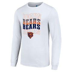 Chicago Bears Starter Team Name Graphic Long Sleeve T-Shirt White