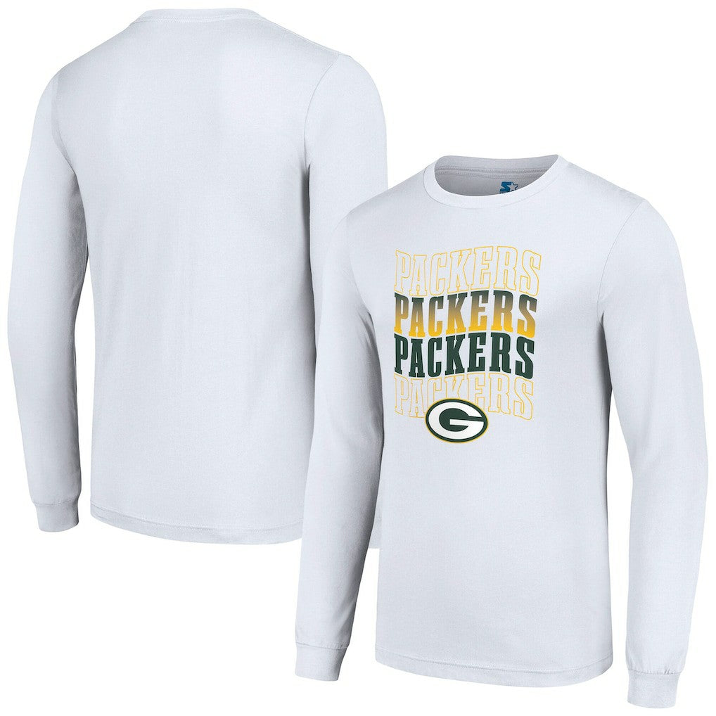Green Bay Packers Starter Team Name Graphic Long Sleeve T-Shirt White