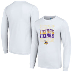 Minnesota Vikings Starter Team Name Graphic Long Sleeve T-Shirt White