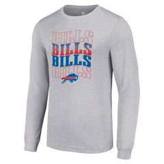 Buffalo Bills Starter Team Name Graphic Long Sleeve T-Shirt Heather Gray