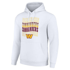 Washington Commanders Starter Four Team Name Logo Fleece Pullover Hoodie White