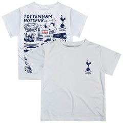 Tottenham Hotspur Vive La Fete Youth Impressions Artwork T-Shirt White