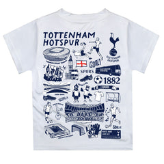 Tottenham Hotspur Vive La Fete Youth Impressions Artwork T-Shirt White