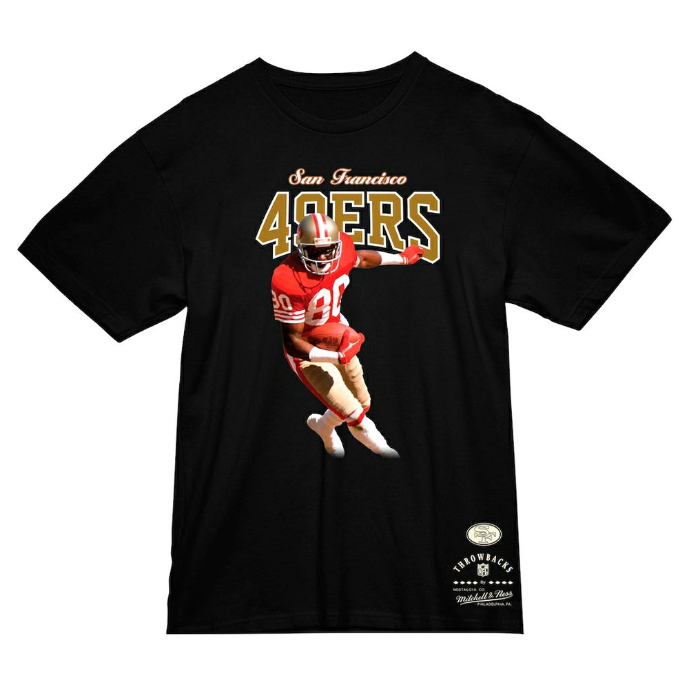 Mitchell & Ness Jerry Rice San Francisco 49ers Sideline Retired Player T-Shirt Black