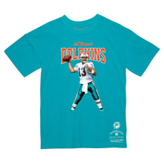 Mitchell & Ness Dan Marino Miami Dolphins Sideline Retired Player T-Shirt Aqua