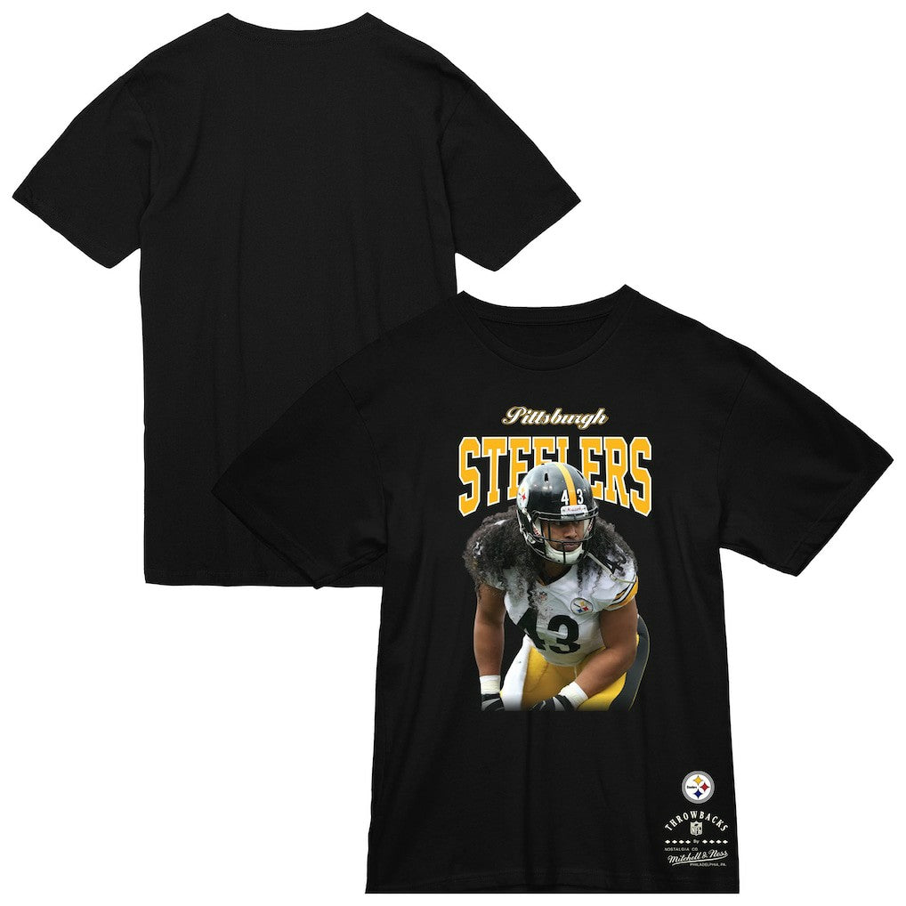 Mitchell & Ness Troy Polamalu Pittsburgh Steelers Sideline Retired Player T-Shirt Black
