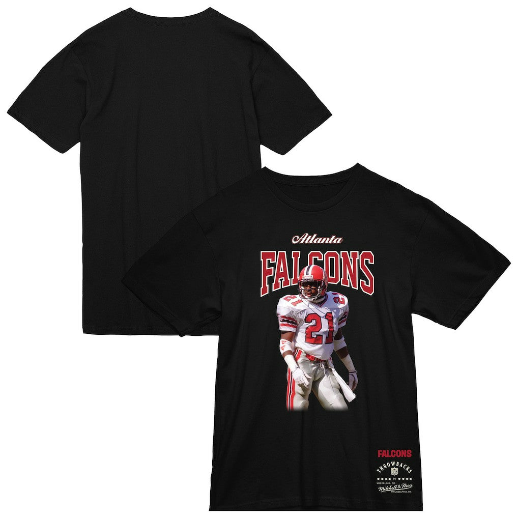 Mitchell & Ness Deion Sanders Atlanta Falcons Sideline Retired Player T-Shirt Black