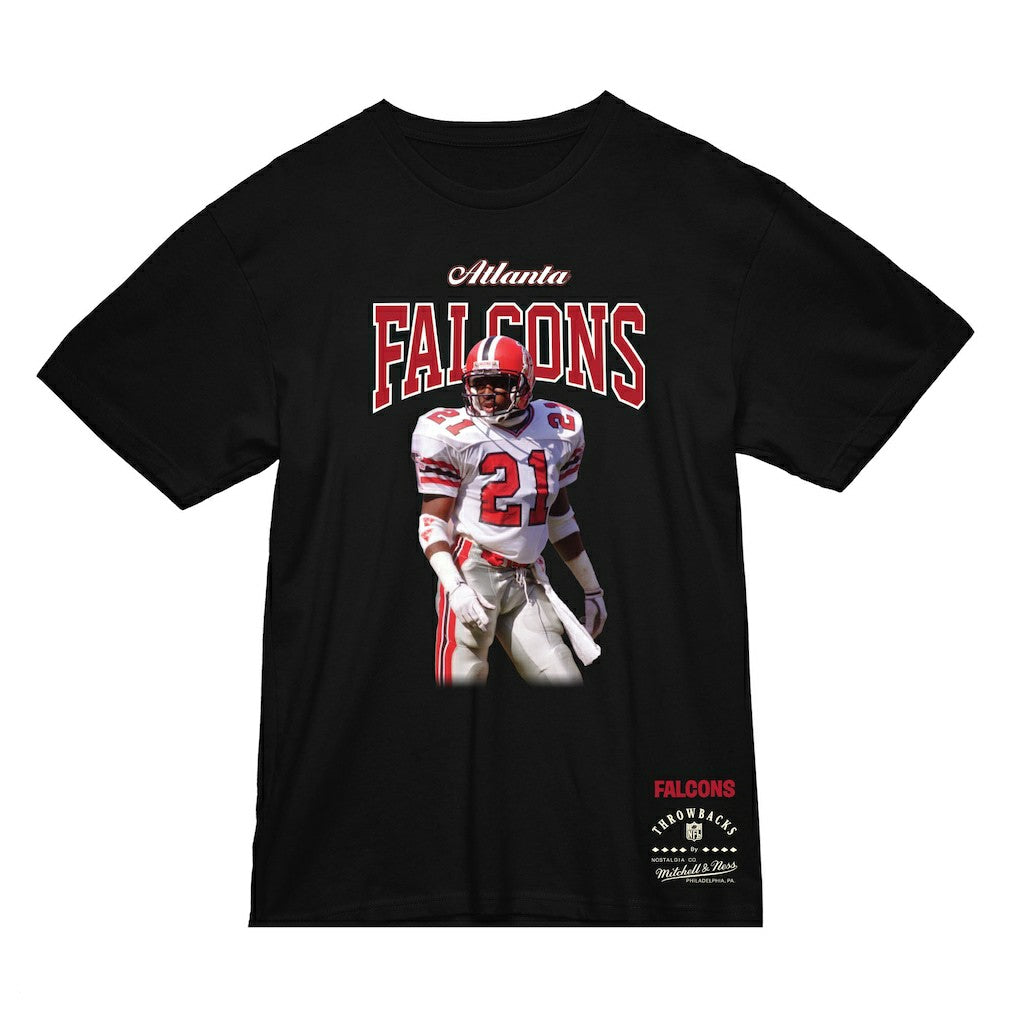 Mitchell & Ness Deion Sanders Atlanta Falcons Sideline Retired Player T-Shirt Black