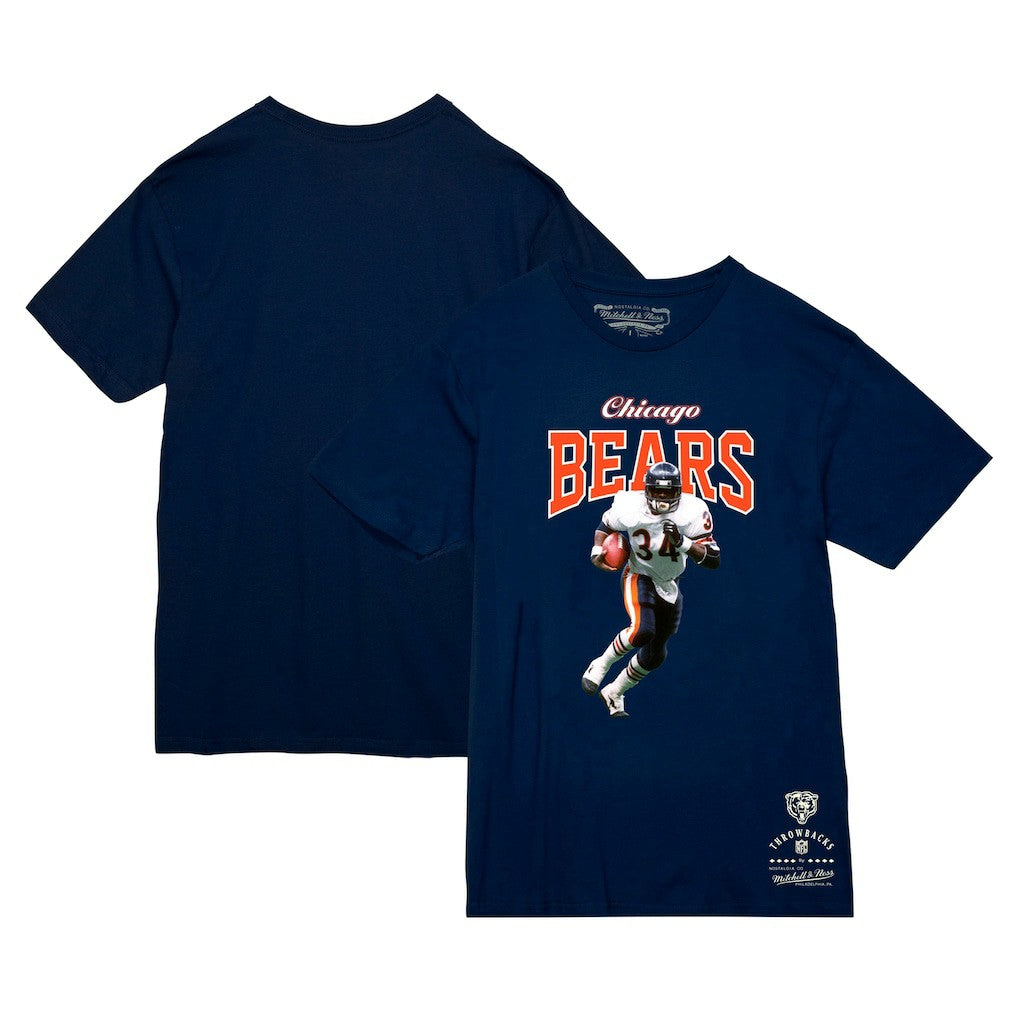 Mitchell & Ness Walter Payton Chicago Bears Sideline Retired Player T-Shirt Navy