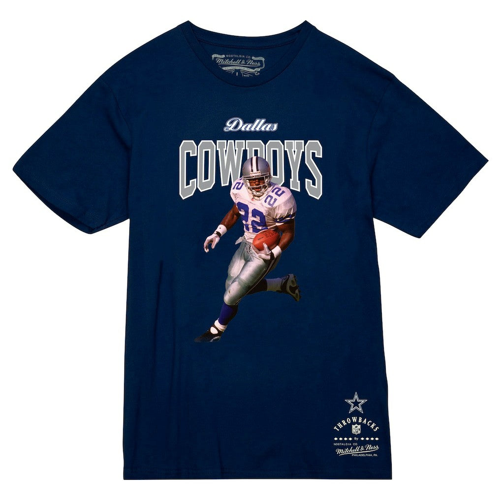 Mitchell & Ness Emmitt Smith Dallas Cowboys Sideline Retired Player T-Shirt Navy
