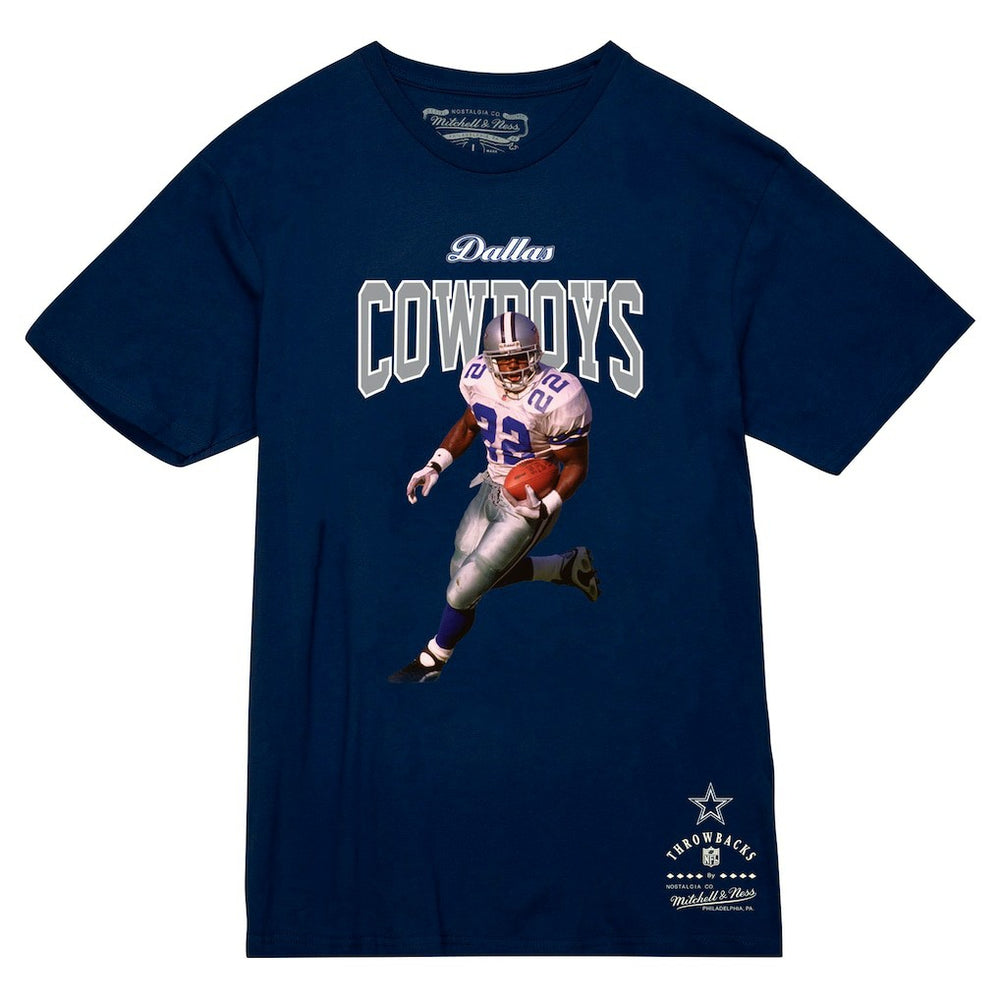 Mitchell & Ness Emmitt Smith Dallas Cowboys Sideline Retired Player T-Shirt Navy