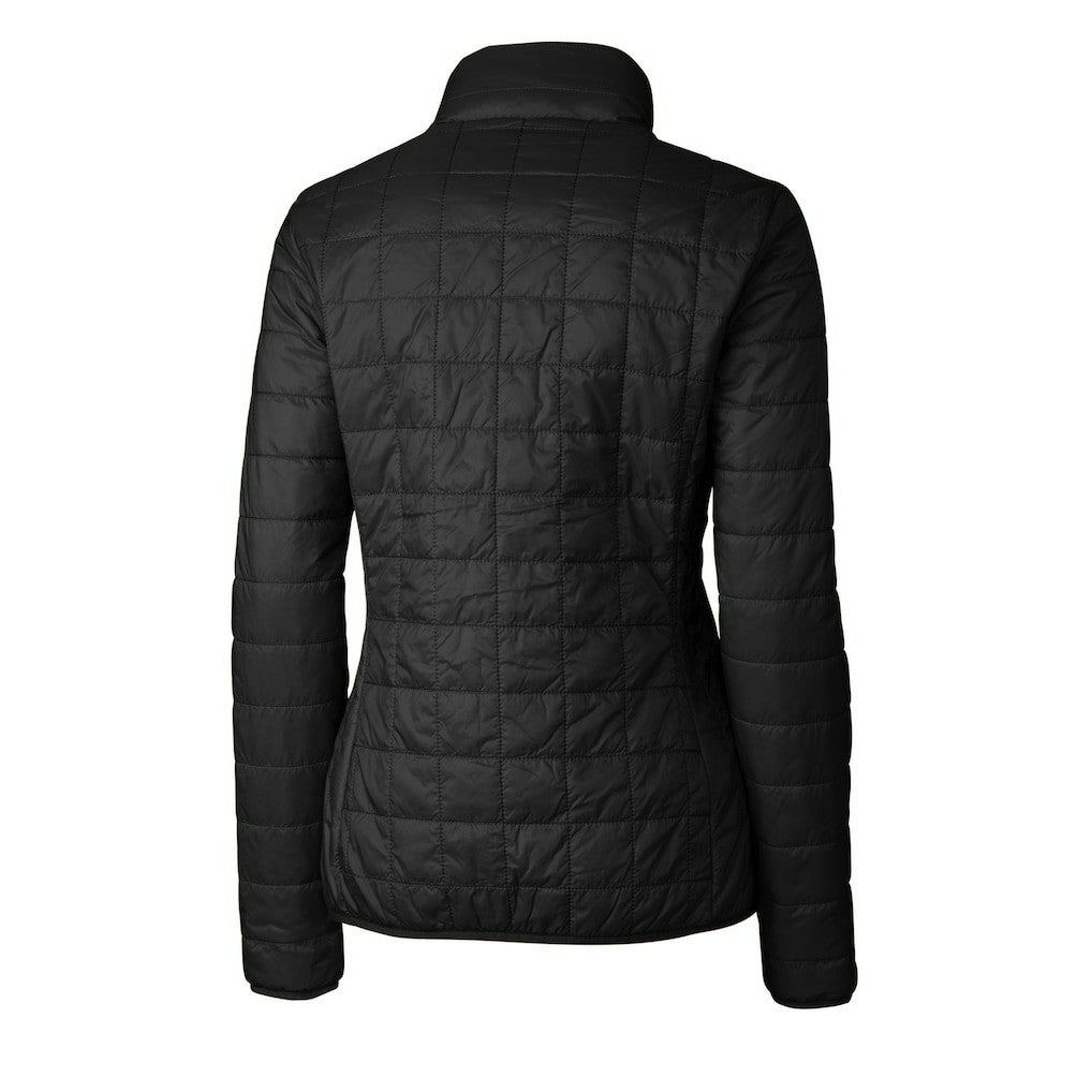 Pittsburgh Steelers Cutter & Buck Women's Rainier PrimaLoft Eco Insulated Full-Zip Puffer Jacket Black