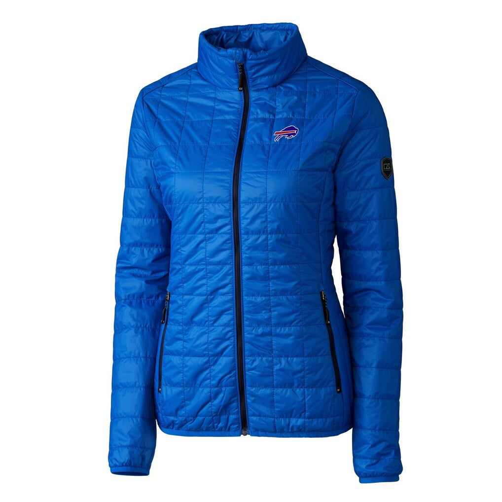 Buffalo Bills Cutter & Buck Women's Rainier PrimaLoft Eco Insulated Full-Zip Puffer Jacket Royal