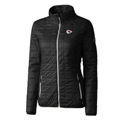 Kansas City Chiefs Cutter & Buck Women's Rainier PrimaLoft Eco Insulated Full-Zip Puffer Jacket Black