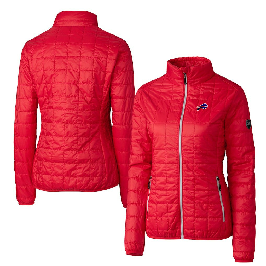 Buffalo Bills Cutter & Buck Women's Rainier PrimaLoft Eco Insulated Full-Zip Puffer Jacket Red
