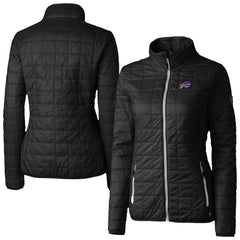 Buffalo Bills Cutter & Buck Women's Rainier PrimaLoft Eco Insulated Full-Zip Puffer Jacket Black