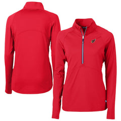 Arizona Cardinals Cutter & Buck Women's Adapt Eco Knit Stretch Recycled Half-Zip Pullover Top Cardinal