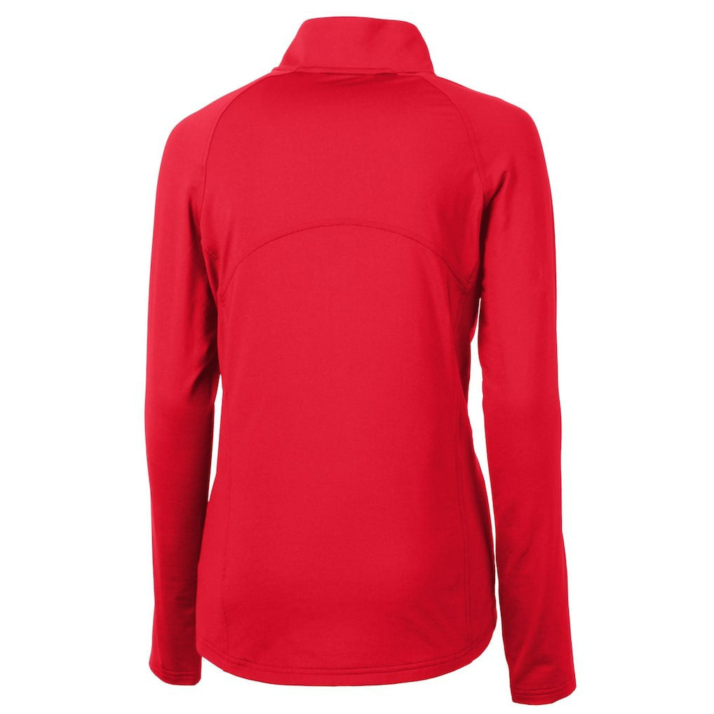 Kansas City Chiefs Cutter & Buck Women's Adapt Eco Knit Stretch Recycled Half-Zip Pullover Top Red