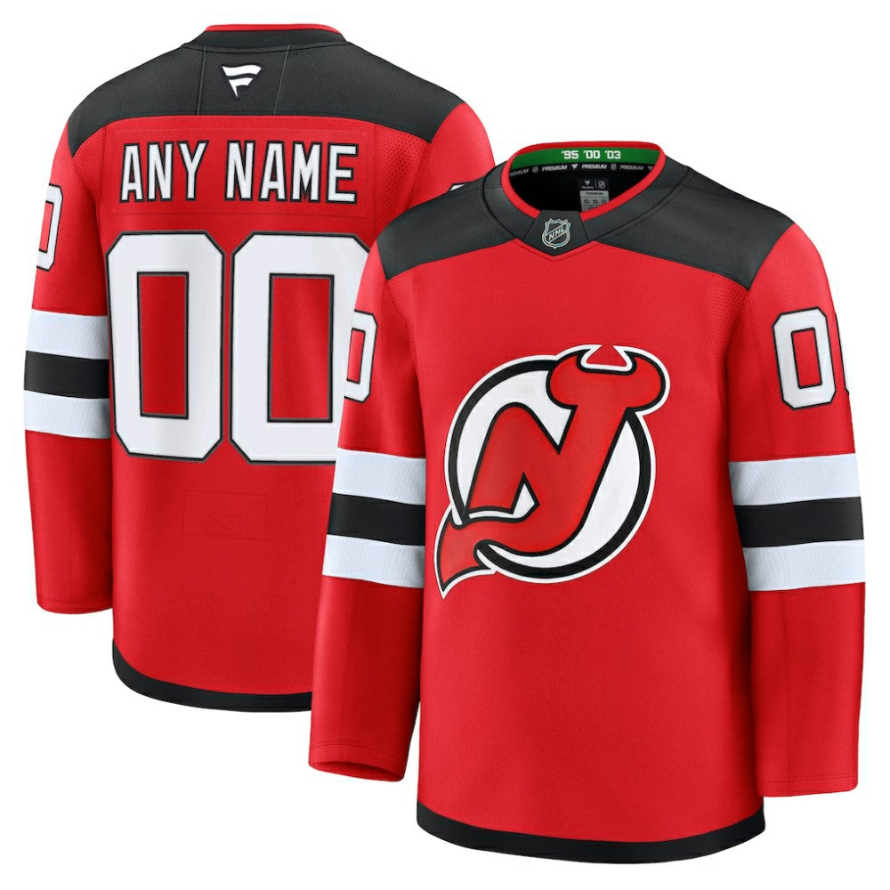 New Jersey Devils Fanatics Home Premium Custom Jersey - Red - NHL 202055713