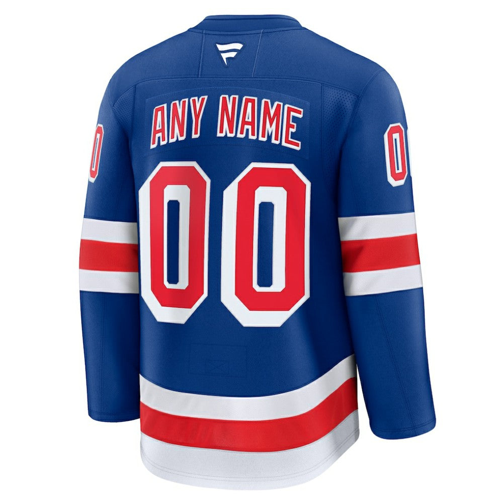 New York Rangers Fanatics Home Premium Custom Jersey - Royal - NHL 202055718