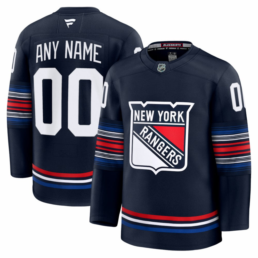 New York Rangers Fanatics Alternate Premium Custom Jersey - Navy - NHL 202055719