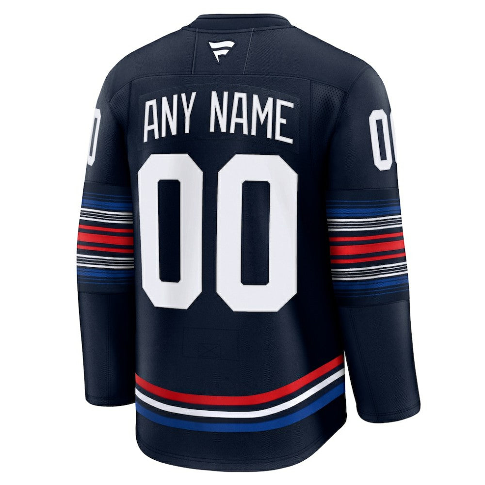 New York Rangers Fanatics Alternate Premium Custom Jersey - Navy - NHL 202055719