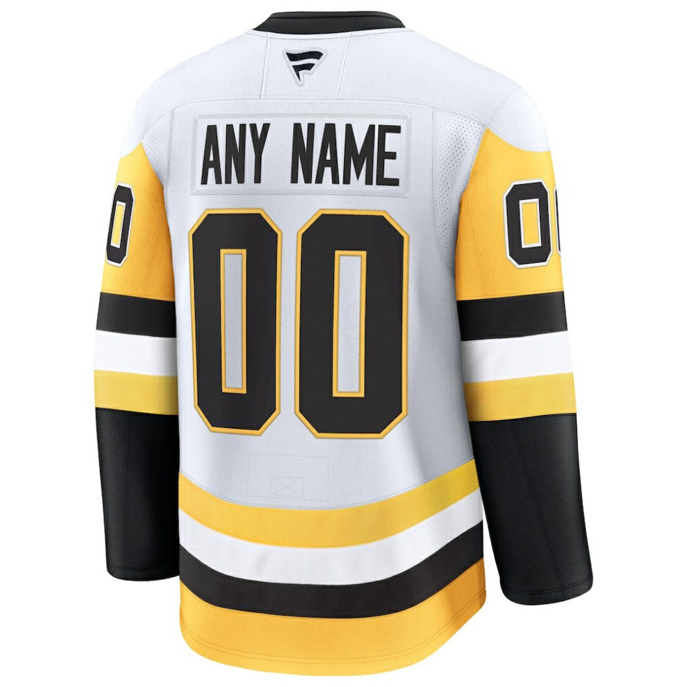 Pittsburgh Penguins Fanatics Away Premium Custom Jersey - White - NHL 202055725