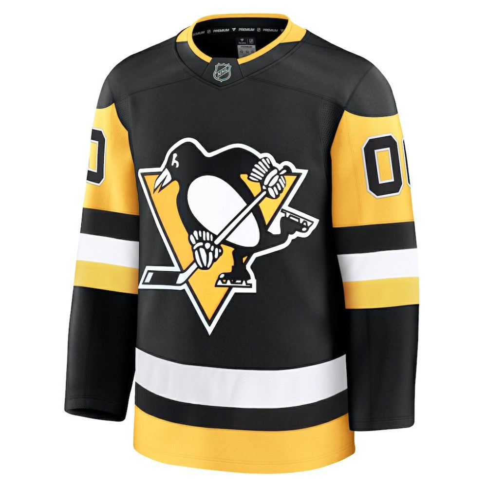 Pittsburgh Penguins Fanatics Home Premium Custom Jersey - Black - NHL 202055726