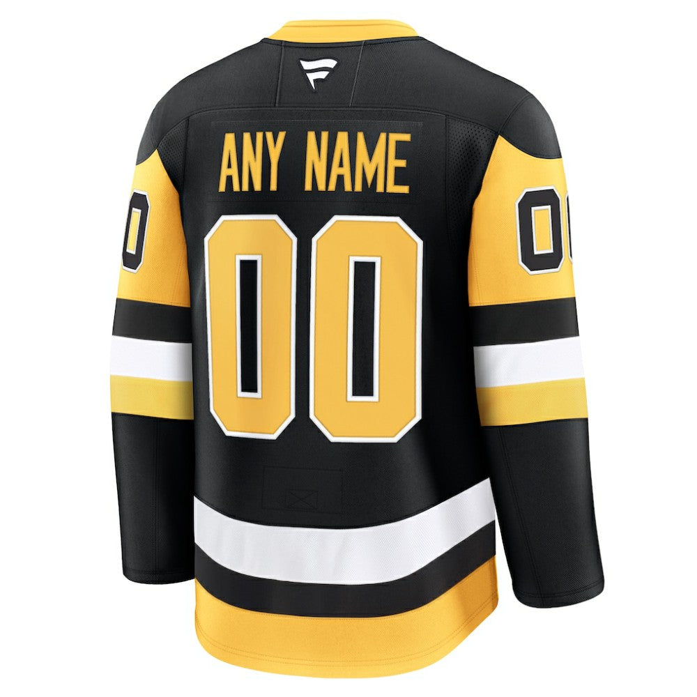 Pittsburgh Penguins Fanatics Home Premium Custom Jersey - Black - NHL 202055726