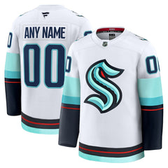 Seattle Kraken Fanatics Away Premium Custom Jersey - White - NHL 202055731