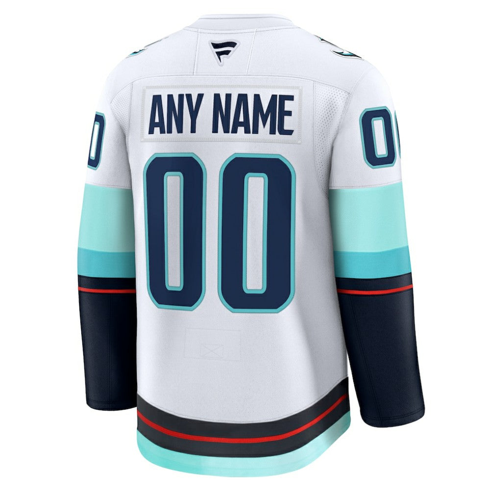 Seattle Kraken Fanatics Away Premium Custom Jersey - White - NHL 202055731