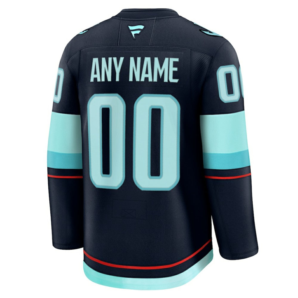 Seattle Kraken Fanatics Home Premium Custom Jersey - Deep Sea Blue - NHL 202055732