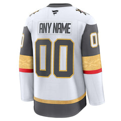 Vegas Golden Knights Fanatics Away Premium Custom Jersey - White - NHL 202055735