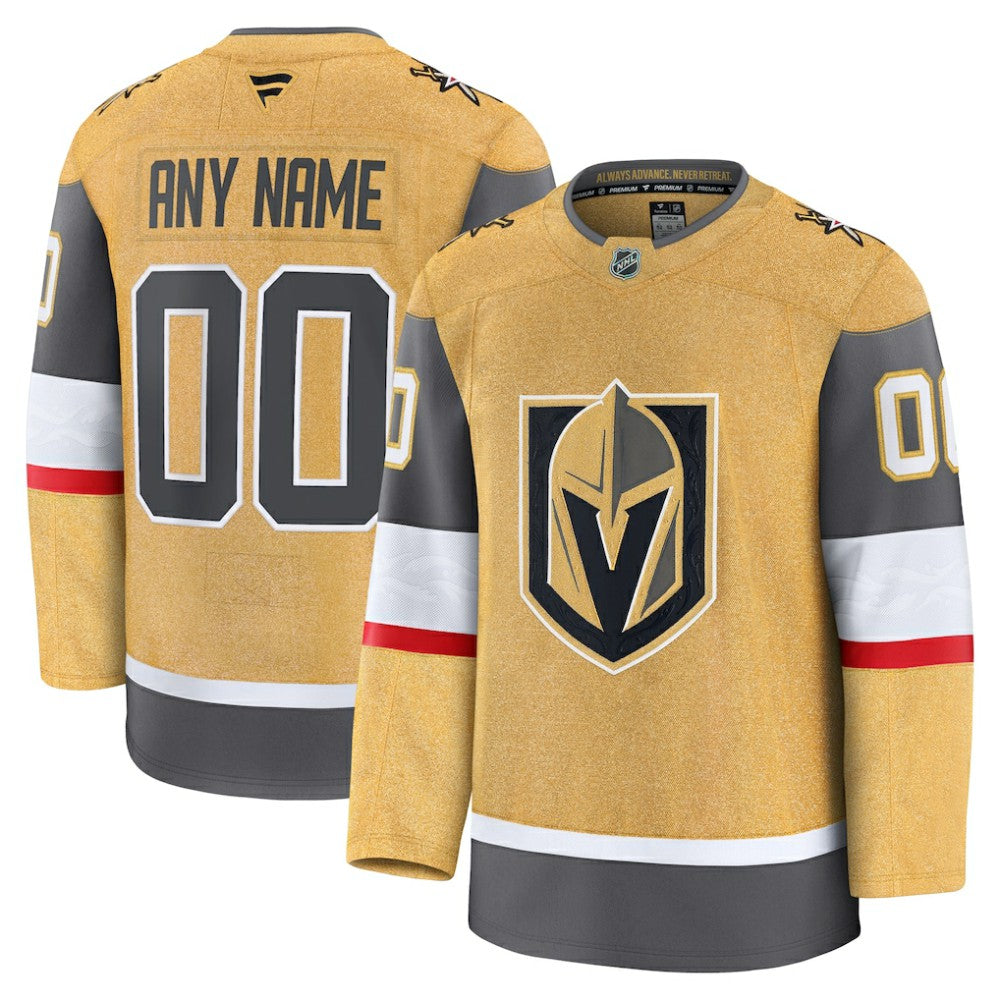 Vegas Golden Knights Fanatics Home Premium Custom Jersey - Gold - NHL 202055736