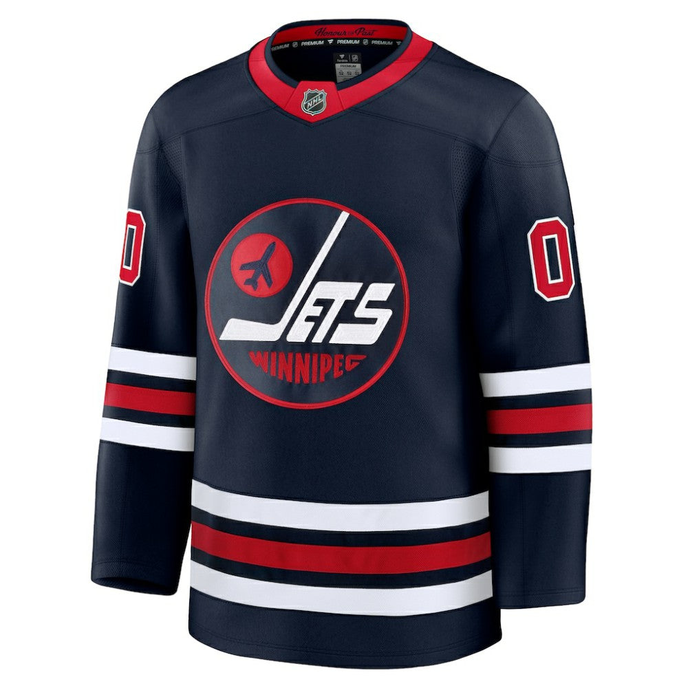 Winnipeg Jets Fanatics Alternate Premium Custom Jersey - Navy - NHL 202055742