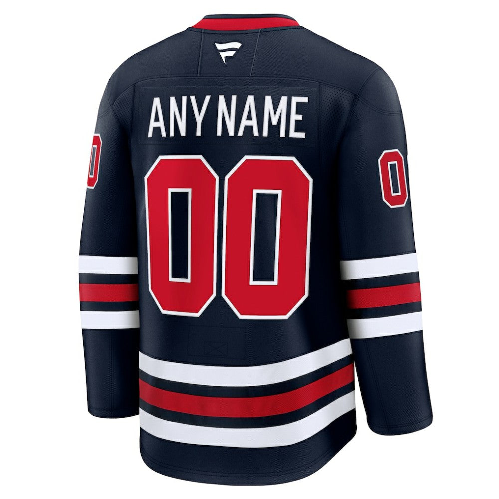 Winnipeg Jets Fanatics Alternate Premium Custom Jersey - Navy - NHL 202055742