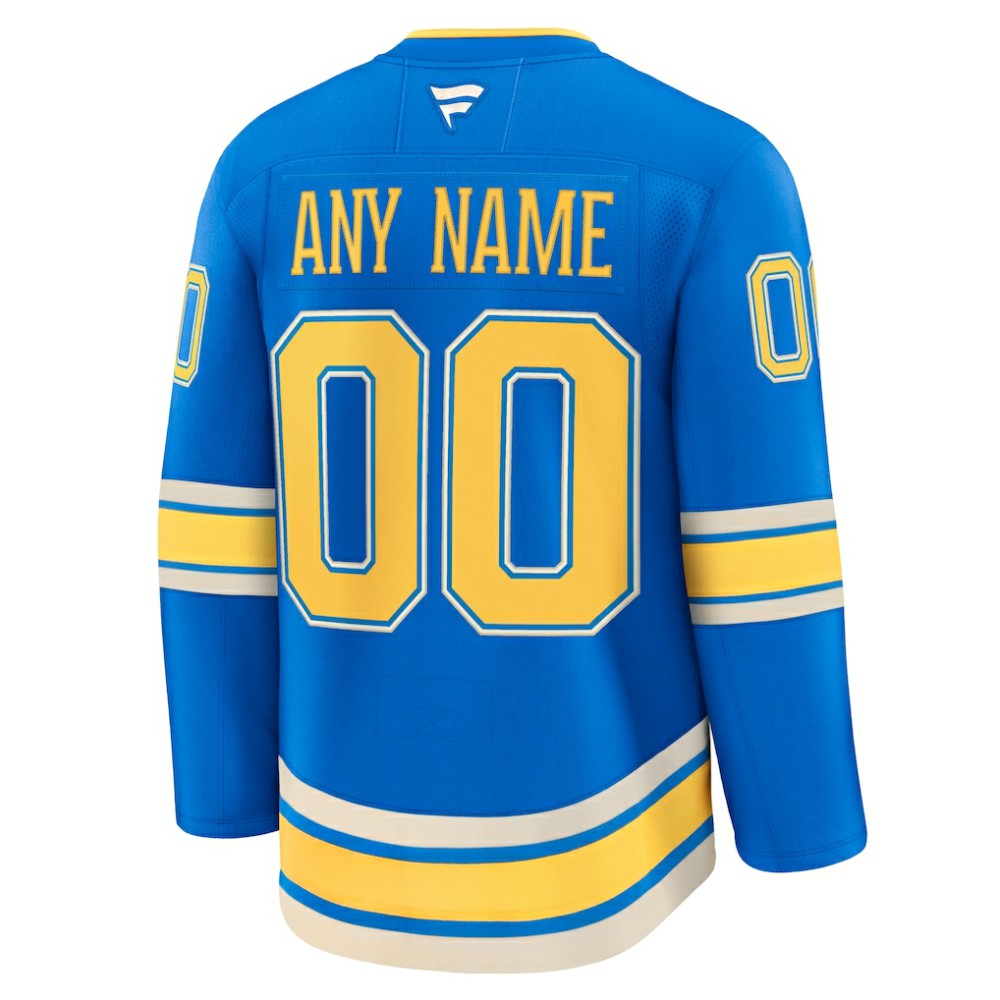 St. Louis Blues Fanatics Alternate Premium Custom Jersey - Blue - NHL 202055747