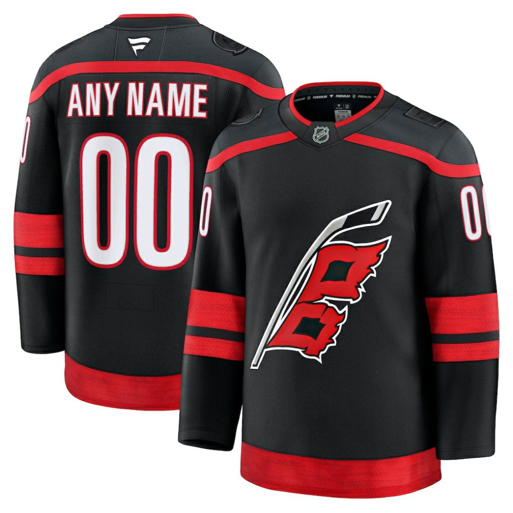 Carolina Hurricanes Fanatics Home Premium Custom Jersey - Black - NHL 202055748