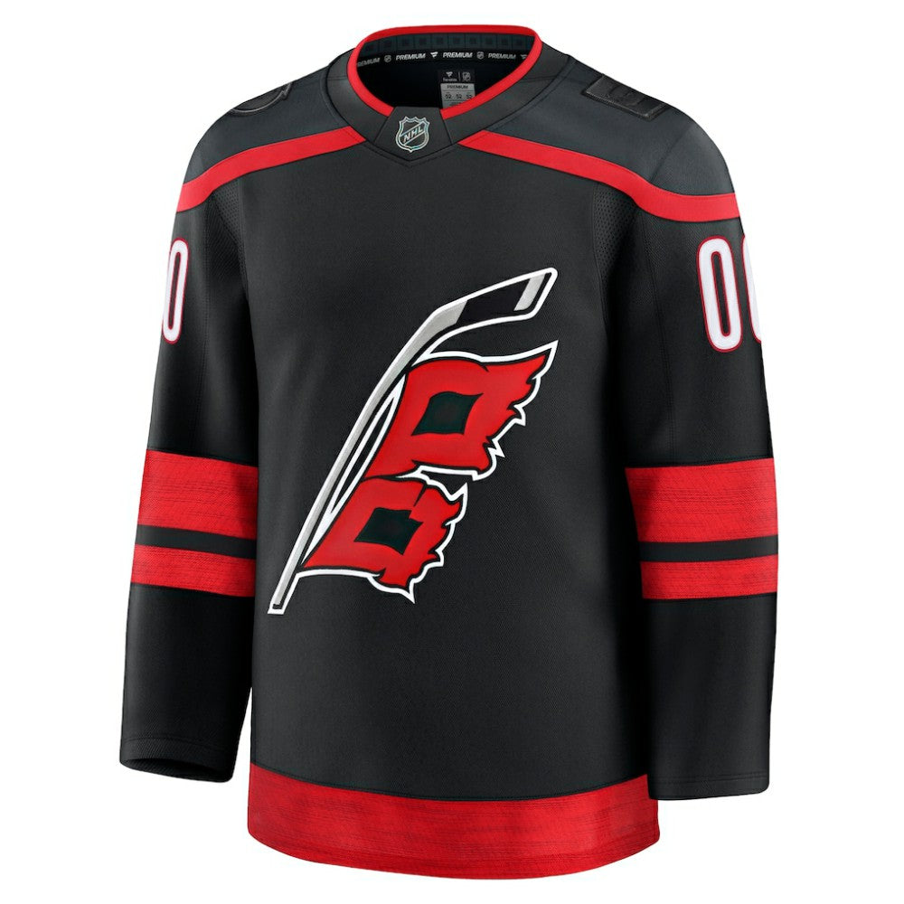 Carolina Hurricanes Fanatics Home Premium Custom Jersey - Black - NHL 202055748