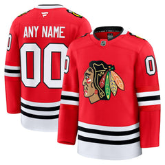 Chicago Blackhawks Fanatics Home Premium Custom Jersey - Red - NHL 202055753