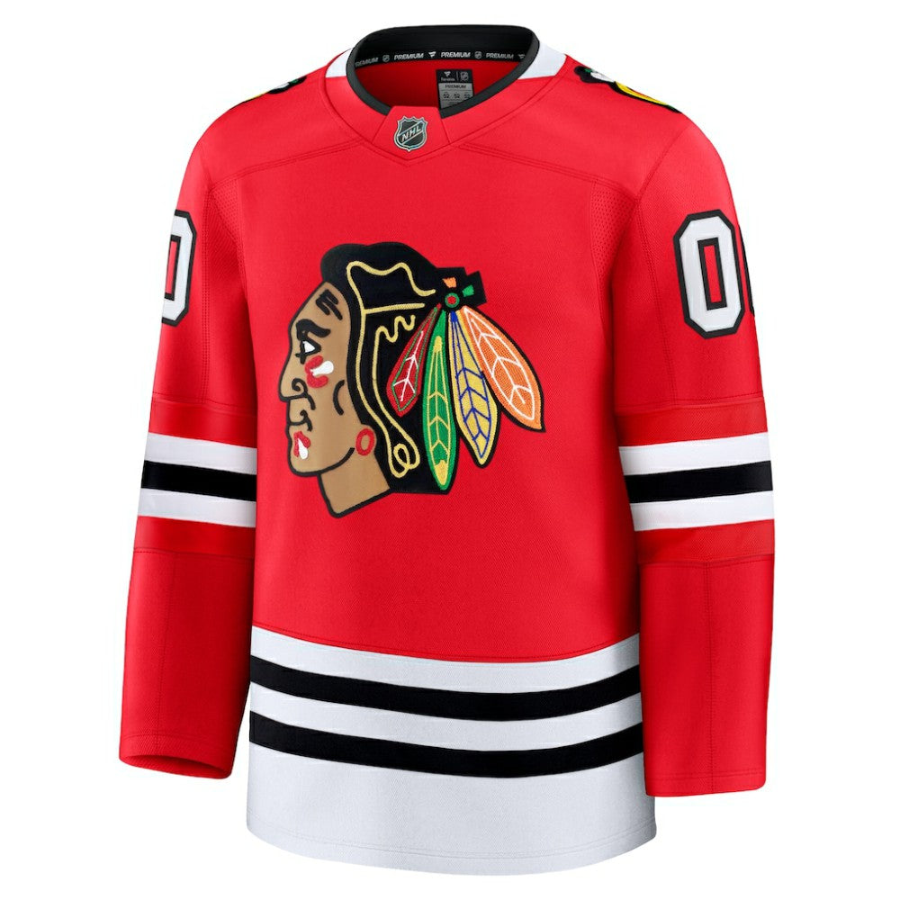 Chicago Blackhawks Fanatics Home Premium Custom Jersey - Red - NHL 202055753